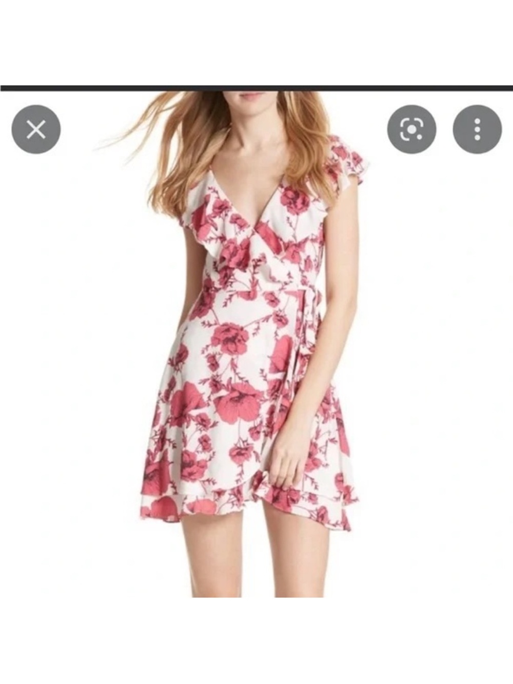 Free people French quarter ivory floral wrap dress - Picture 2 of 5